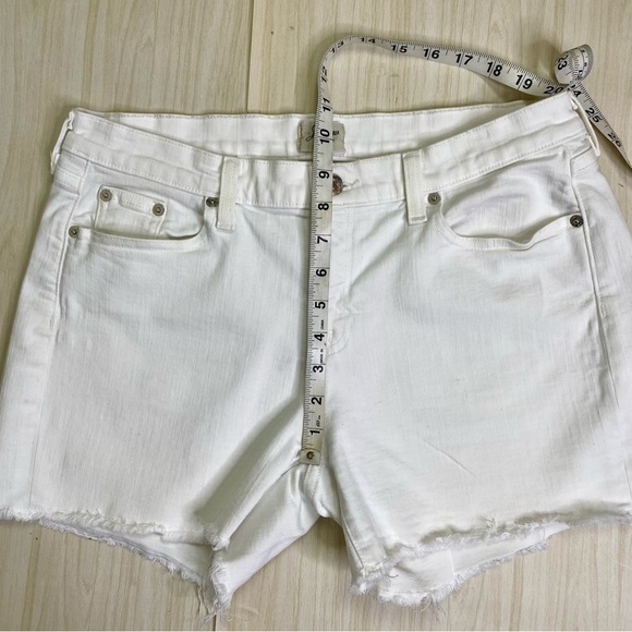 J.Crew White denim jean cut off jean shorts size 26 - Picture 3 of 7